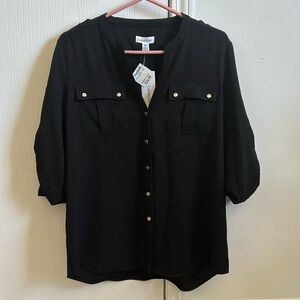 Calvin Klein 3/4 Length Sleeve Blouse. NEVER WORN!!